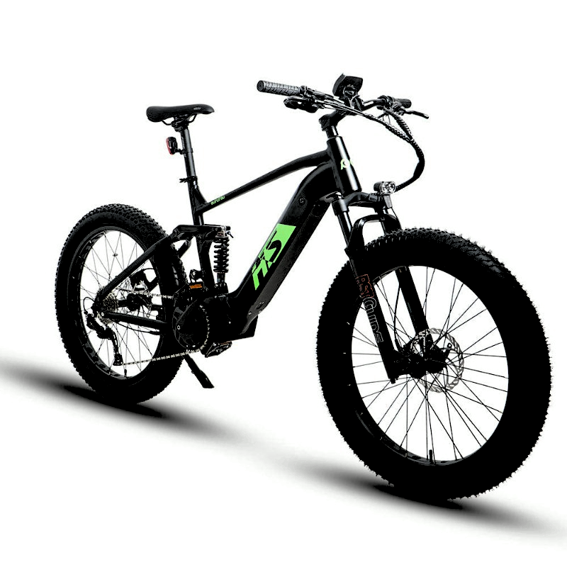 FAT-HS Mid-Drive Full Suspension Mountain eBike 160 Torque 4 inch Tire