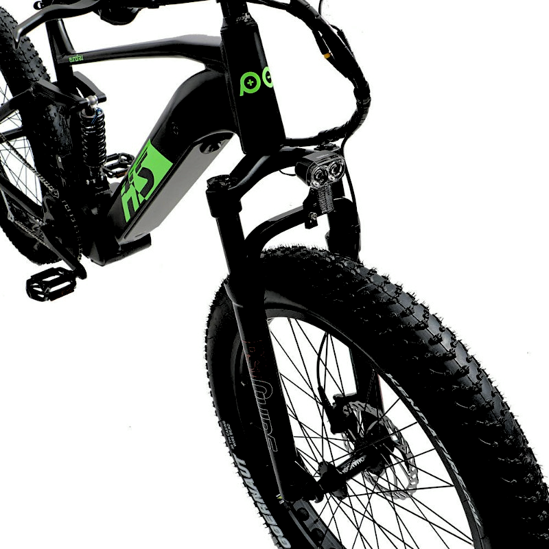 FAT-HS Mid-Drive Full Suspension Mountain eBike 160 Torque 4 inch Tire