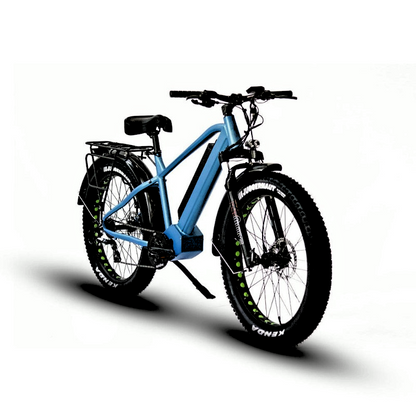 FAT-HD Blue 000W Mid-Drive 4 inch Kenda Krusade Fat Tire 160 Torque eBike