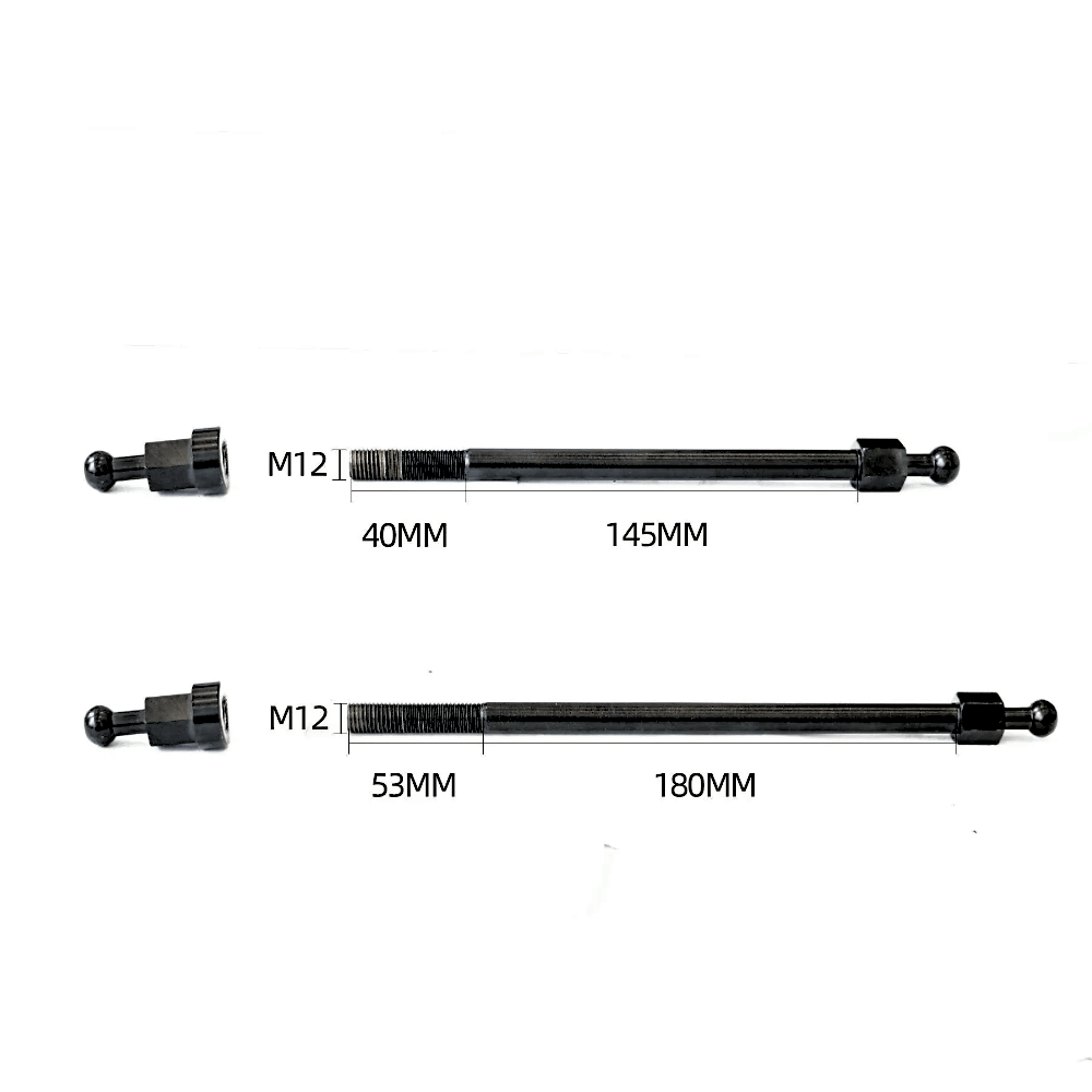 EUNORAU M12 Thru Axle Trailer Hitch Adapter Fit for Mid motor Ebike Dropout: 142mm-148mm/175mm-190mm