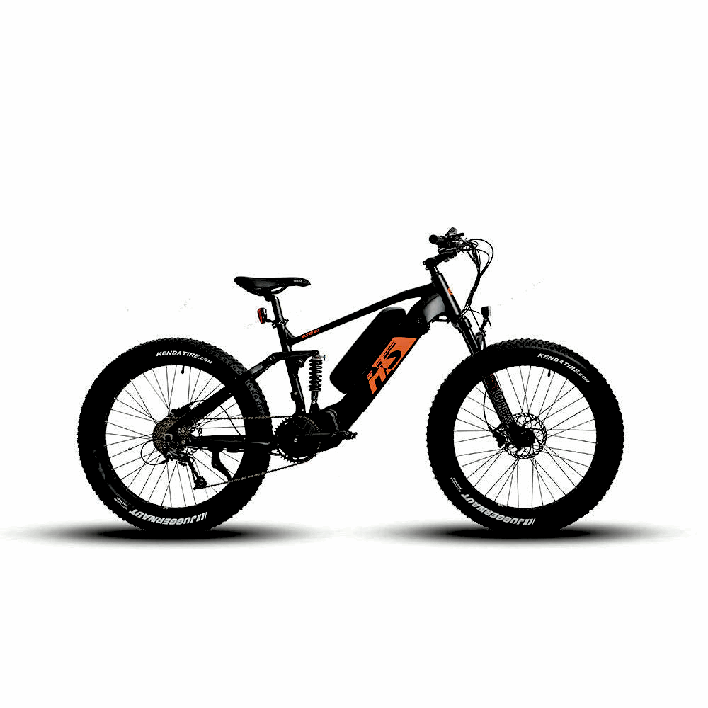 FAT-HS Mid-Drive Full Suspension Mountain eBike 160 Torque 4 inch Tire