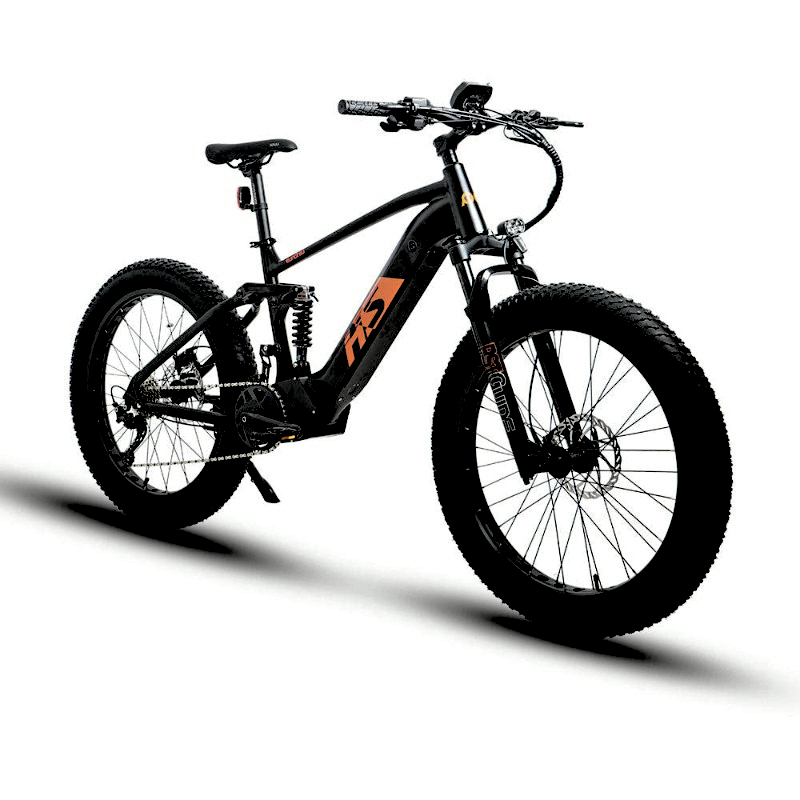 FAT-HS Mid-Drive Full Suspension Mountain eBike 160 Torque 4 inch Tire