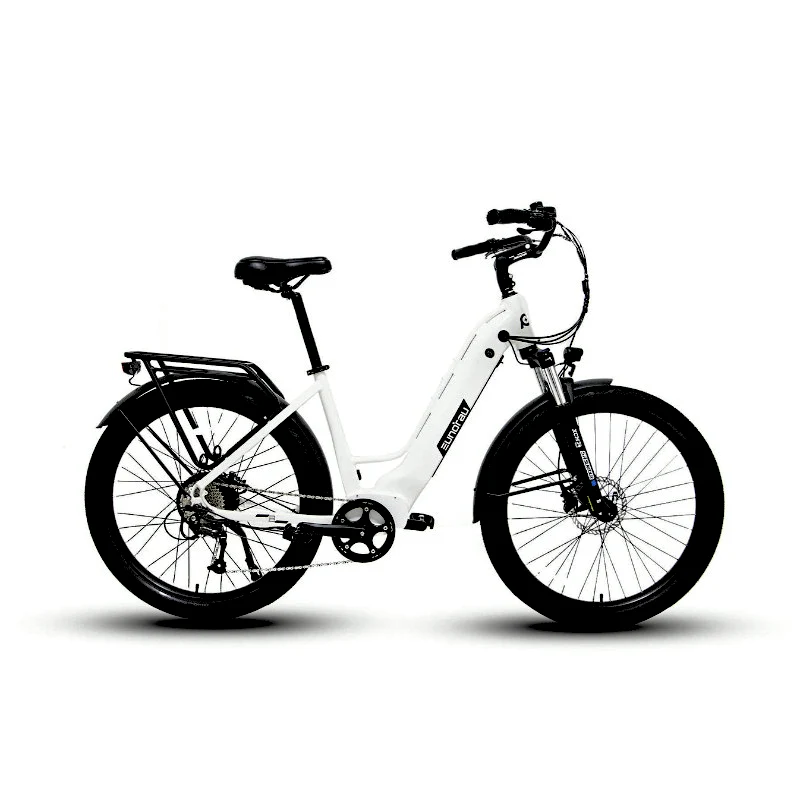 Side view to Right META275  Step-Thru Red 900W Peak Power City Commuting eBike