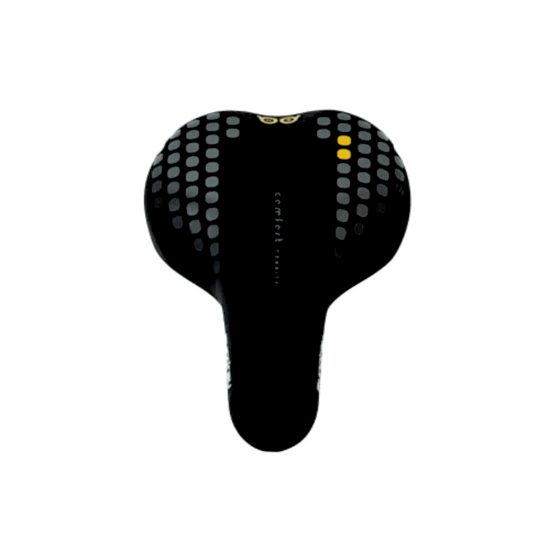 "Black Eunorau C7 eBike Saddle with elastomer spring suspension for all standard seat posts"