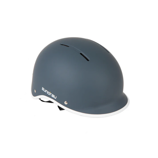 EUNORAU Genesis Helmet in Gunmetal Grey, featuring a reinforced ABS shell, EPS foam core, and adjustable fit system, designed for safety and comfort, 6 vents for cooling airflow.