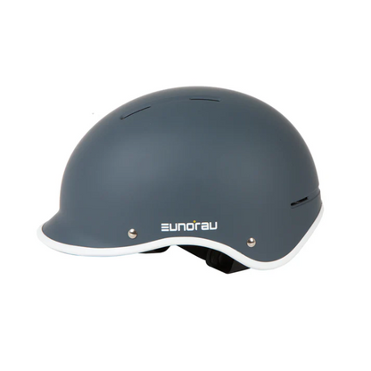 EUNORAU Genesis Helmet Gunmetal Grey, featuring a reinforced ABS shell, EPS foam core, adjustable fit system, designed for safety and comfort with 6 vents for cooling airflow.