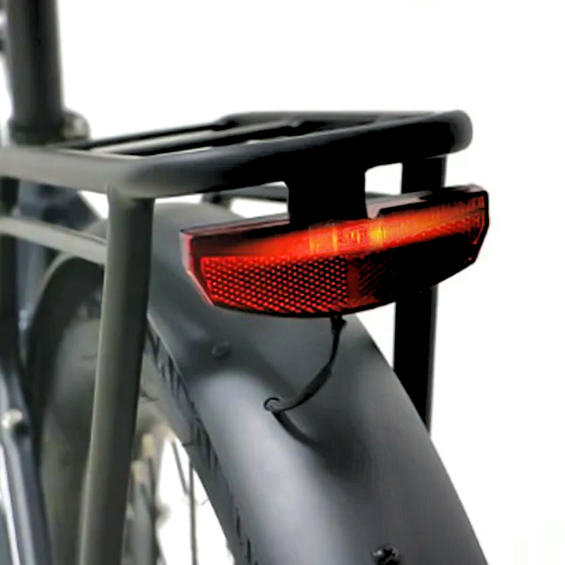 Rear fender and integrated tail light of the META275 eBike.