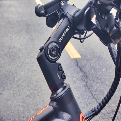 Close-up of the adjustable stem on the SPECTER-ST eBike's handlebar.