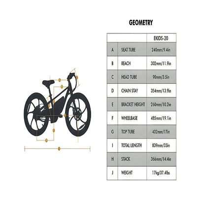 E-Kids Electric Bike 8+Speed Options 10/15/20MPH Graphite