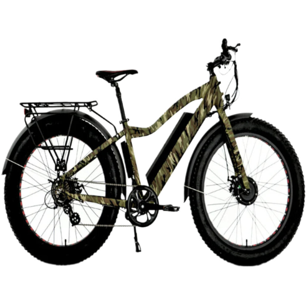 FAT-AWD Winter E-Bike Dual-Motor 4in Kenda Krusade Sport Tire Leaf Camo