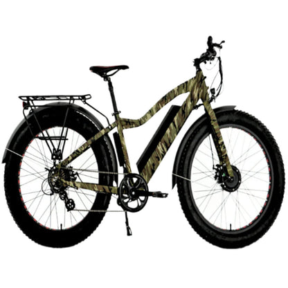 FAT-AWD Winter E-Bike Dual-Motor 4in Kenda Krusade Sport Tire Leaf Camo