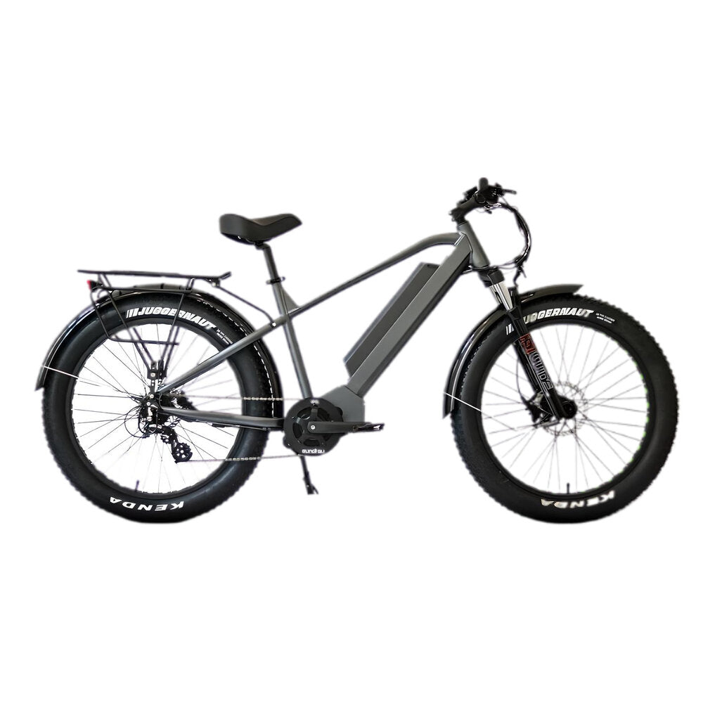 FAT-HD 1000W Mid-Drive 4inch Kenda Krusade Fat Tire 160Nm E-Bike Gray