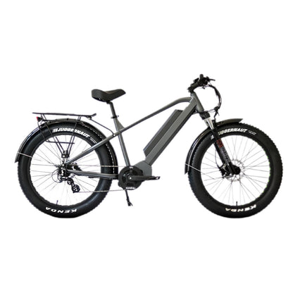 FAT-HD 1000W Mid-Drive 4inch Kenda Krusade Fat Tire 160Nm E-Bike Gray