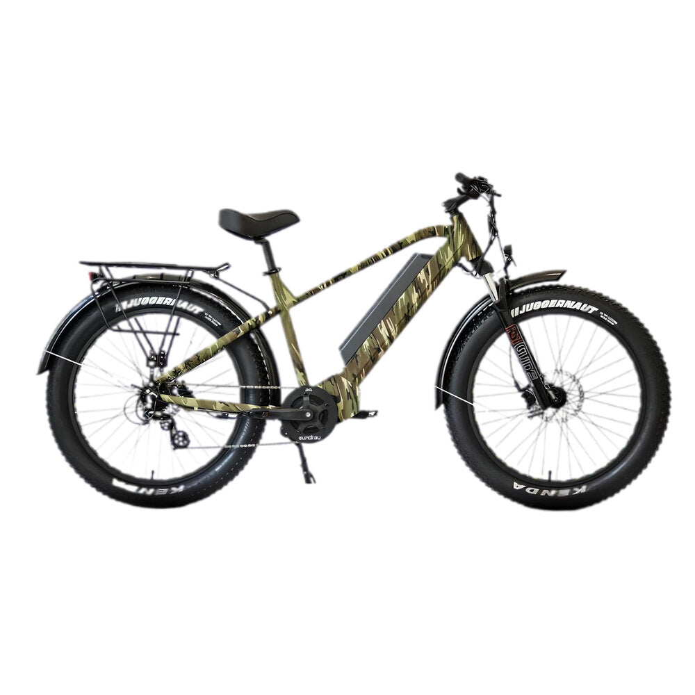 FAT-HD 1000W Mid-Drive 160Nm 4inch Kenda Fat Tire Torque E-Bike Camo