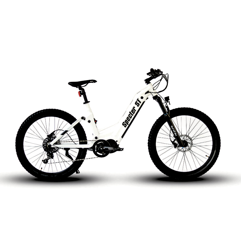 SPECTER-ST 2024 White Side to Right View All-Terrain Electric Mountain Bike